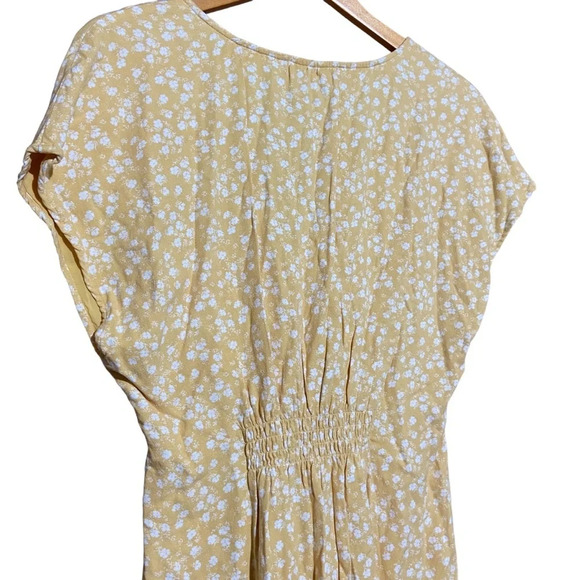 Abercrombie & Fitch Yellow and White Floral Button Up Dress Size Small - Picture 7 of 8